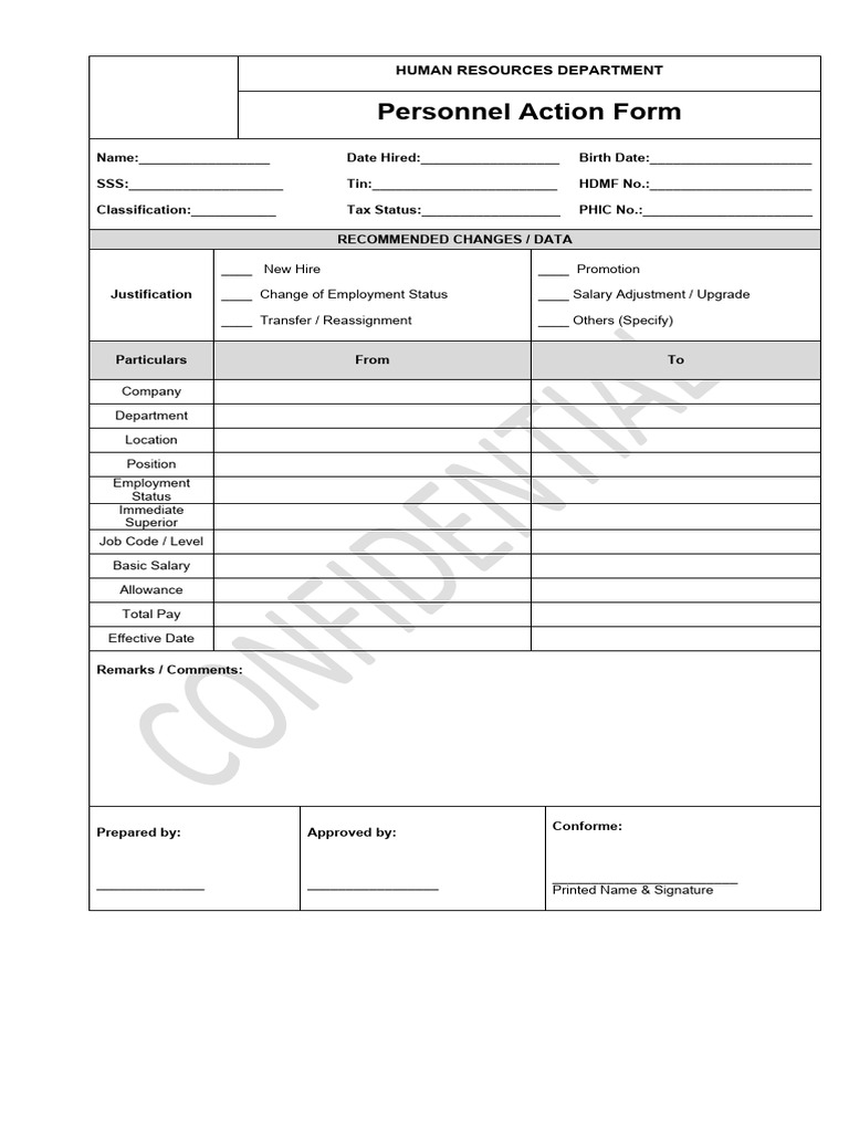 Salary Adjustment Form PDF Salary Adjustment Form PDF