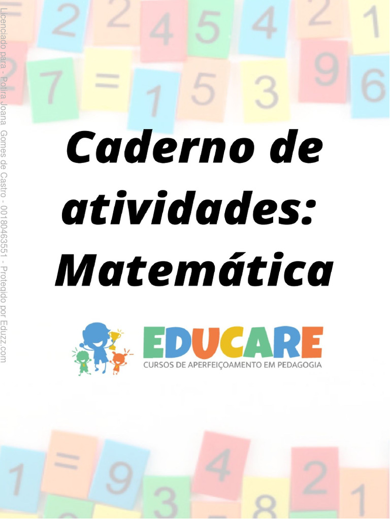Caderno de Atividades de Matemática - 1° Ano | PDF | Medição | Aprendizado