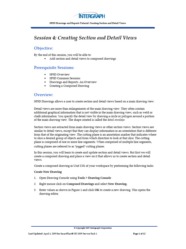 SP3D - Drawings and Reports - S4 - Tutorial | PDF | Software | Computing