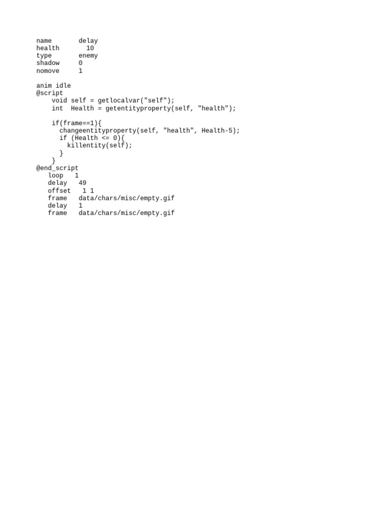 Enemy Health Management Script | PDF