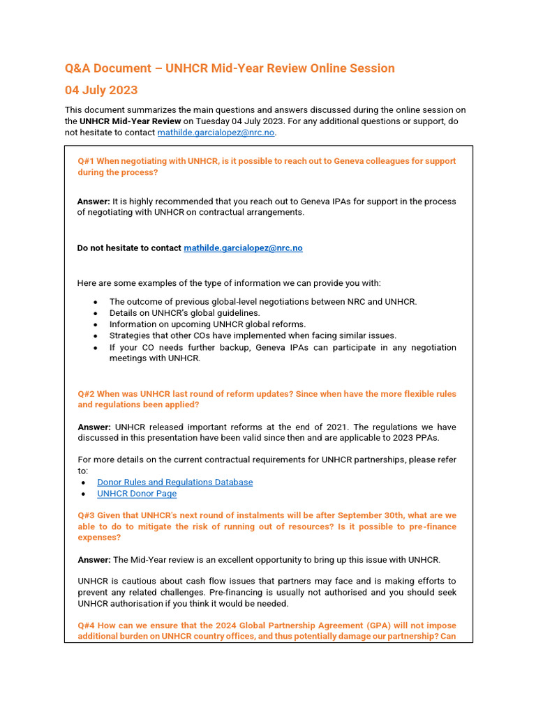 UNHCR Application Form Insights | PDF | Negotiation | United Nations ...