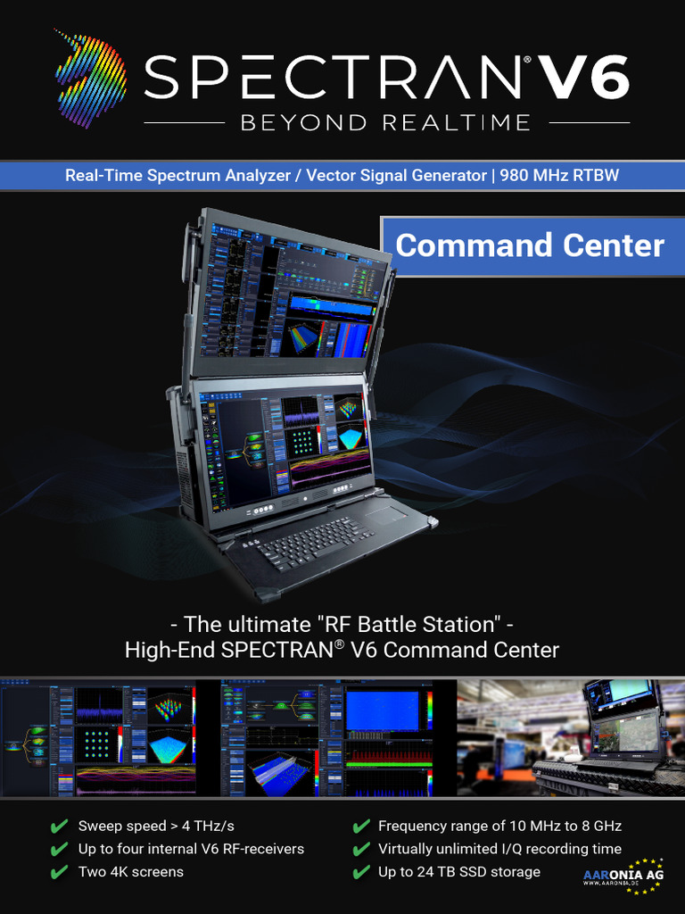 Aaronia SPECTRAN V6 Command Center Datasheet | PDF | Solid State Drive ...