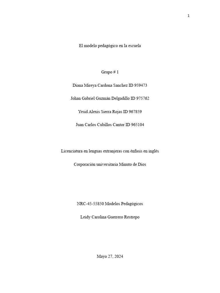 Modelos pedagógicos en la escuela rural | PDF | Plan de estudios | Maestros