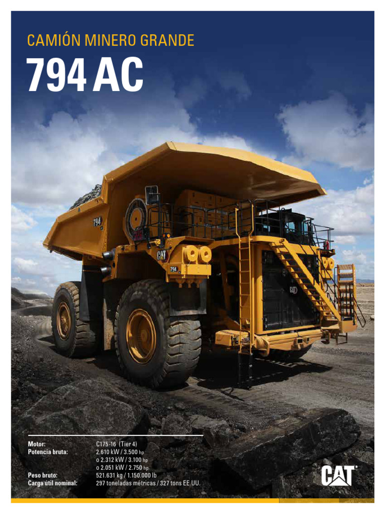 Camion Minero CAT 794 | PDF | Camión | Motores