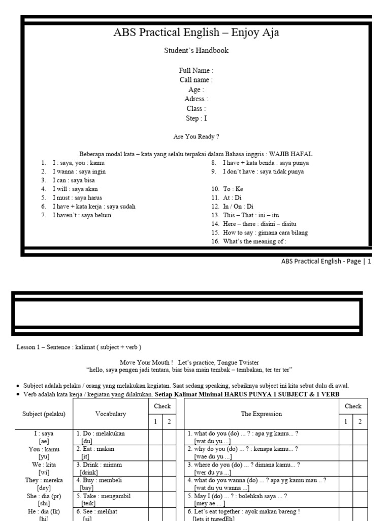 English Basics for Beginners | PDF