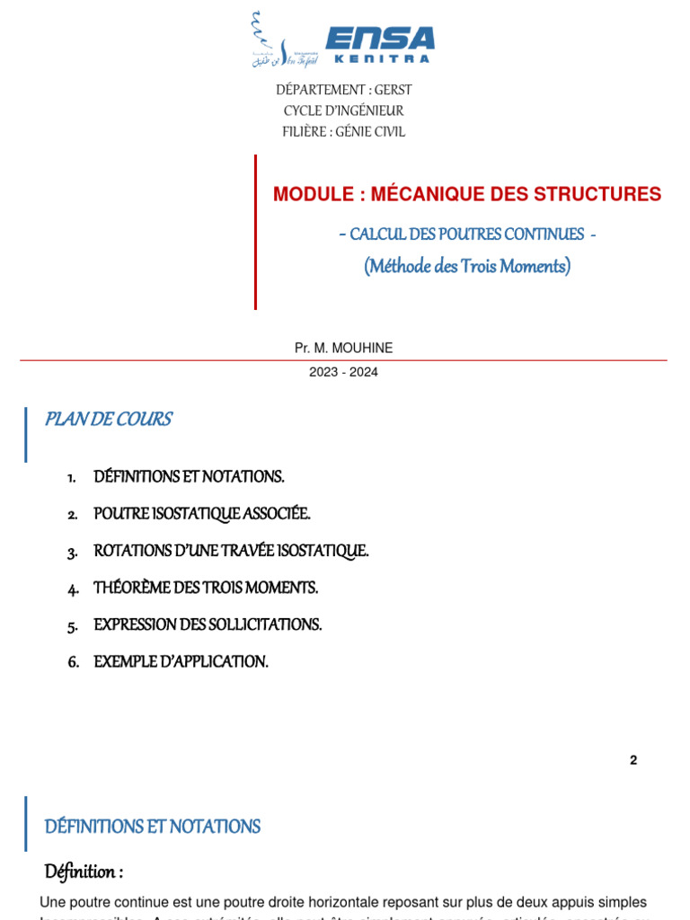 Définition de la Travée Isostatique | PDF | Flexion (matériau) | Physique
