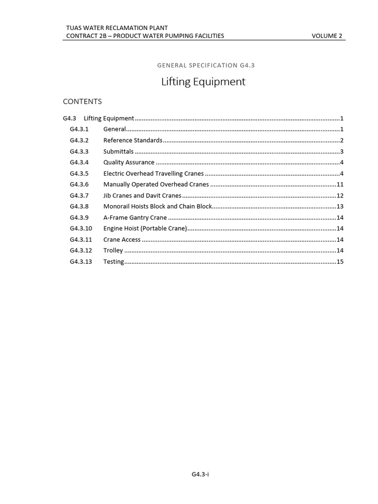 WNS00 SP SG 0403 (Lifting Equipment) | PDF | Crane (Machine) | Bearing ...