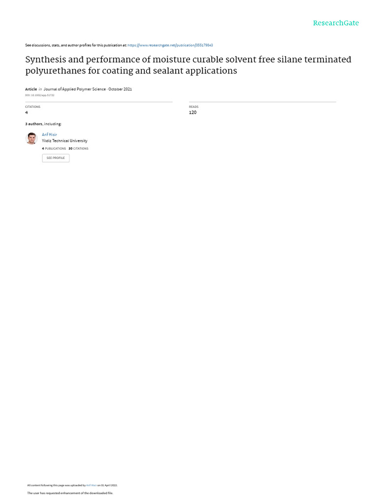 synthesis-and-performance-of-moisture-curable-solvent-free-silane