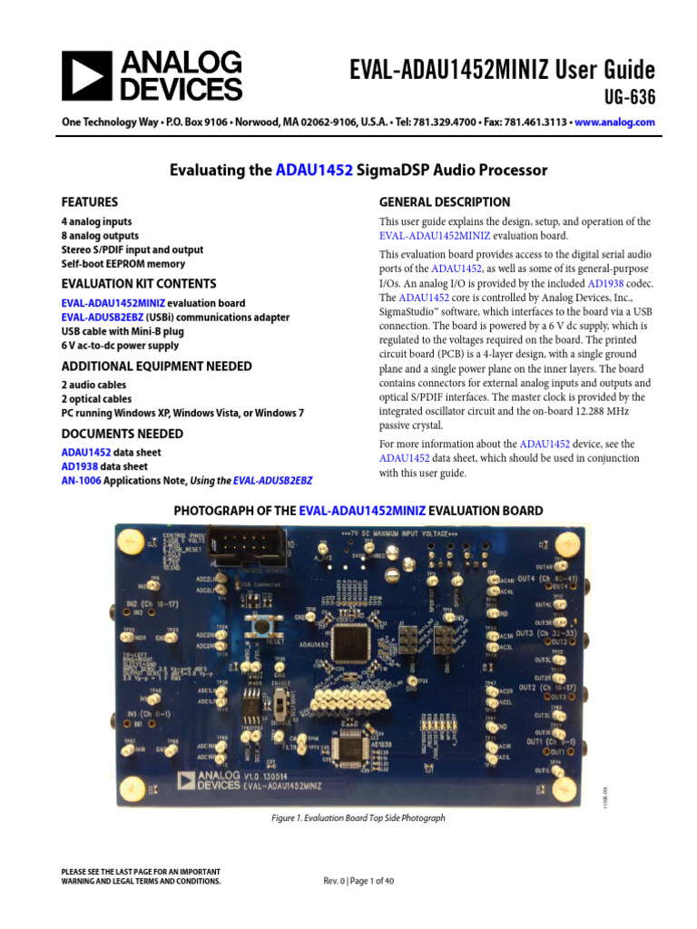 Eval-Adau1452miniz User Guide | PDF | Device Driver | Microsoft Windows