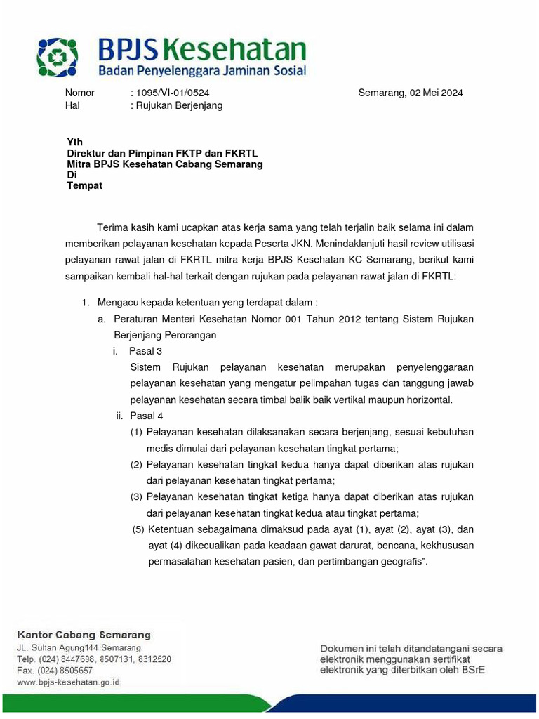 Rujukan Berjenjang Pelayanan Kesehatan | PDF | Sains & Matematika