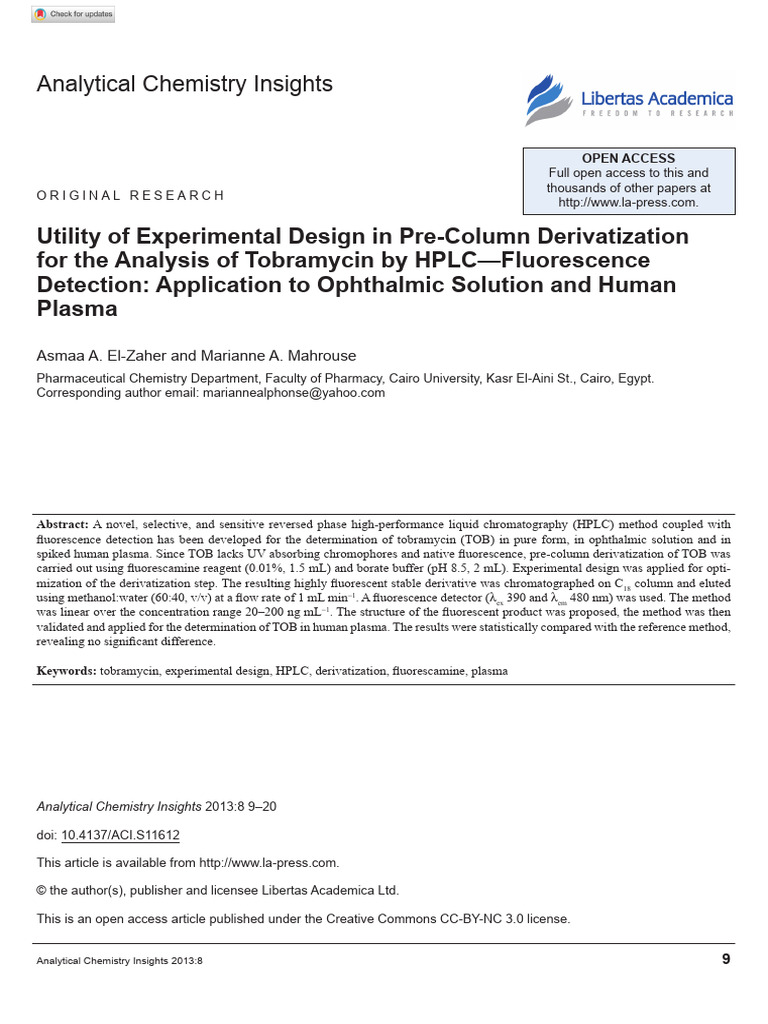 Pre-Column Derivatization for HPLC Analysis | PDF | High Performance ...
