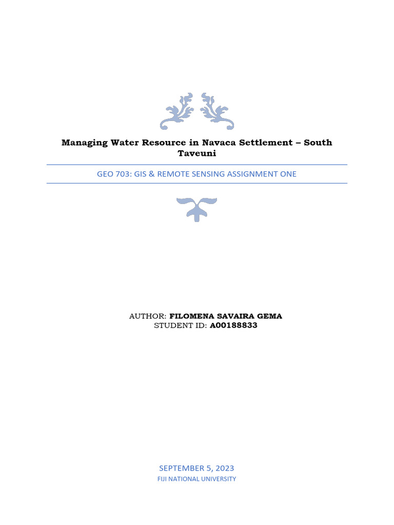Research Report Assignment 1 GEO 703 | PDF | Groundwater | Water