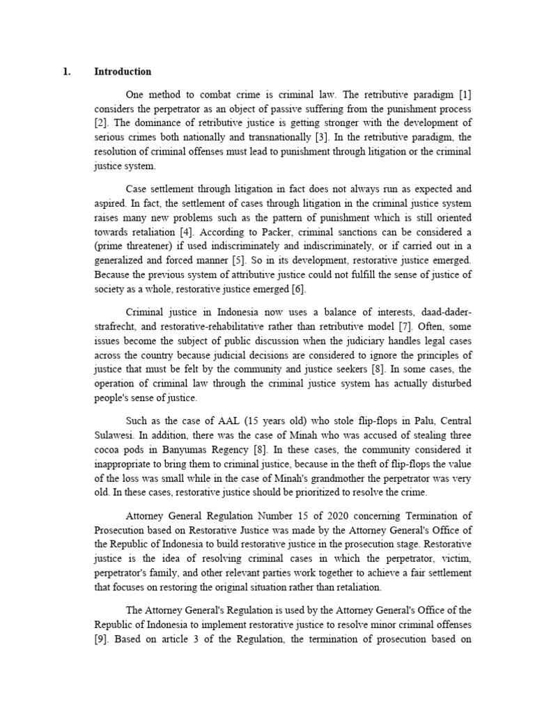 One Method To Combat Crime Is Criminal Law. MUST BE REVISED | PDF ...