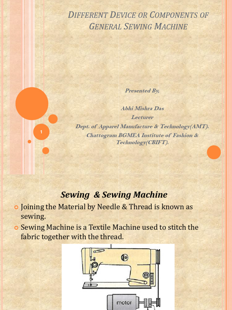 Components of a Sewing Machine | PDF | Sewing Machine | Belt (Mechanical)