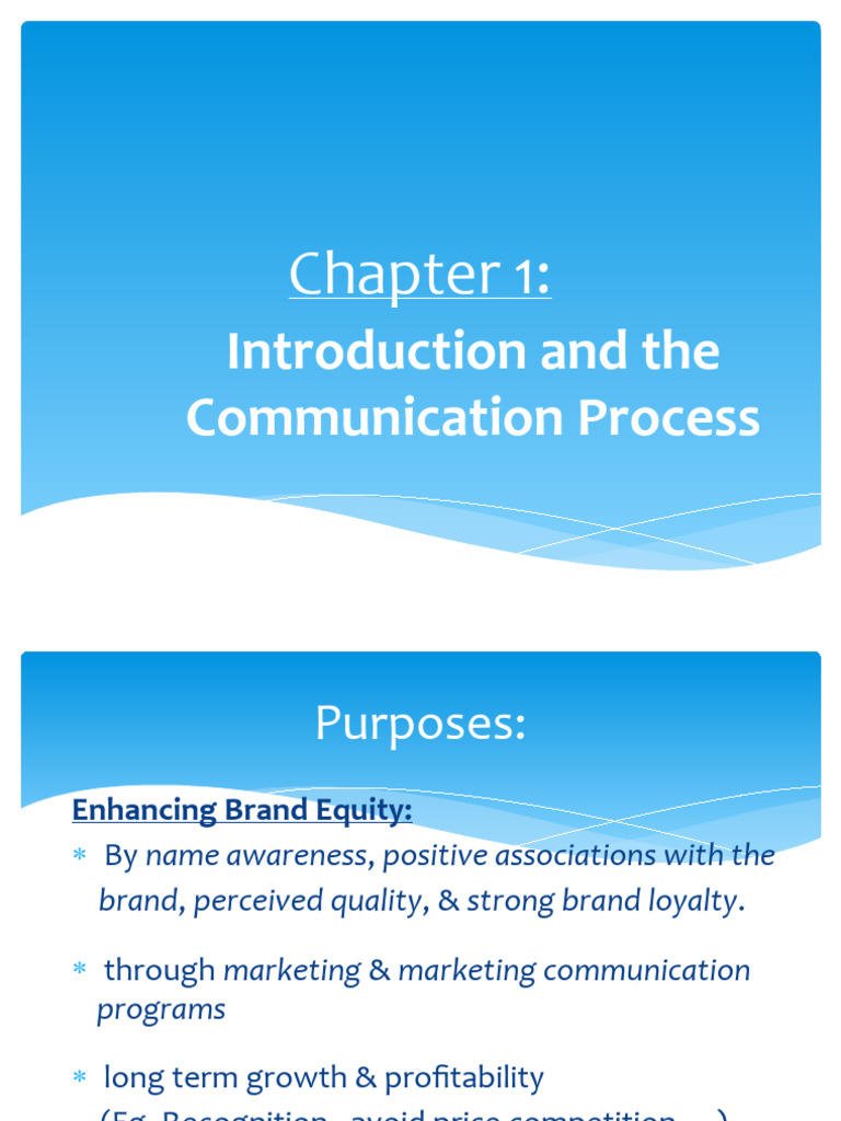 MKT 4225 NEW Chapter 1 - Introduction & The Comm Process | PDF ...