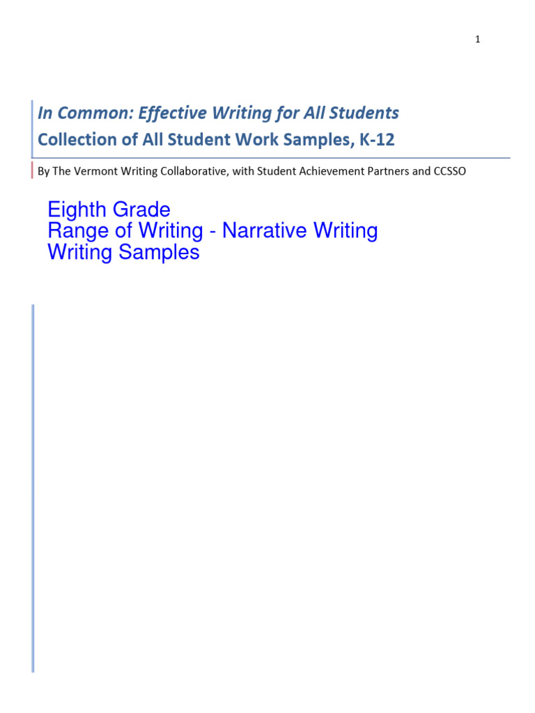 Narrative 8 - W3 - Range - of - Writing | PDF | Narration | Narrative