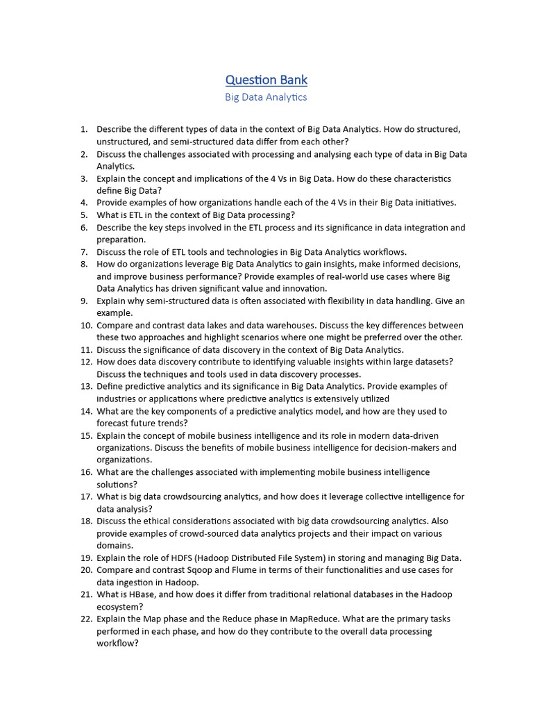 Big Data Analytics Pdf Apache Hadoop Big Data