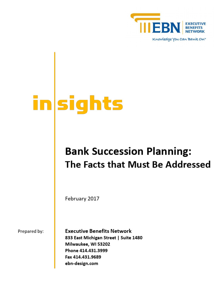 Bank Succession Planning Essentials | PDF | Employee Retention | Stocks