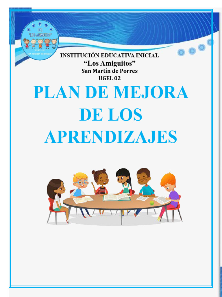 Plan de Mejora de Aprendizajes Inicial 2024 | PDF | Educación primaria ...