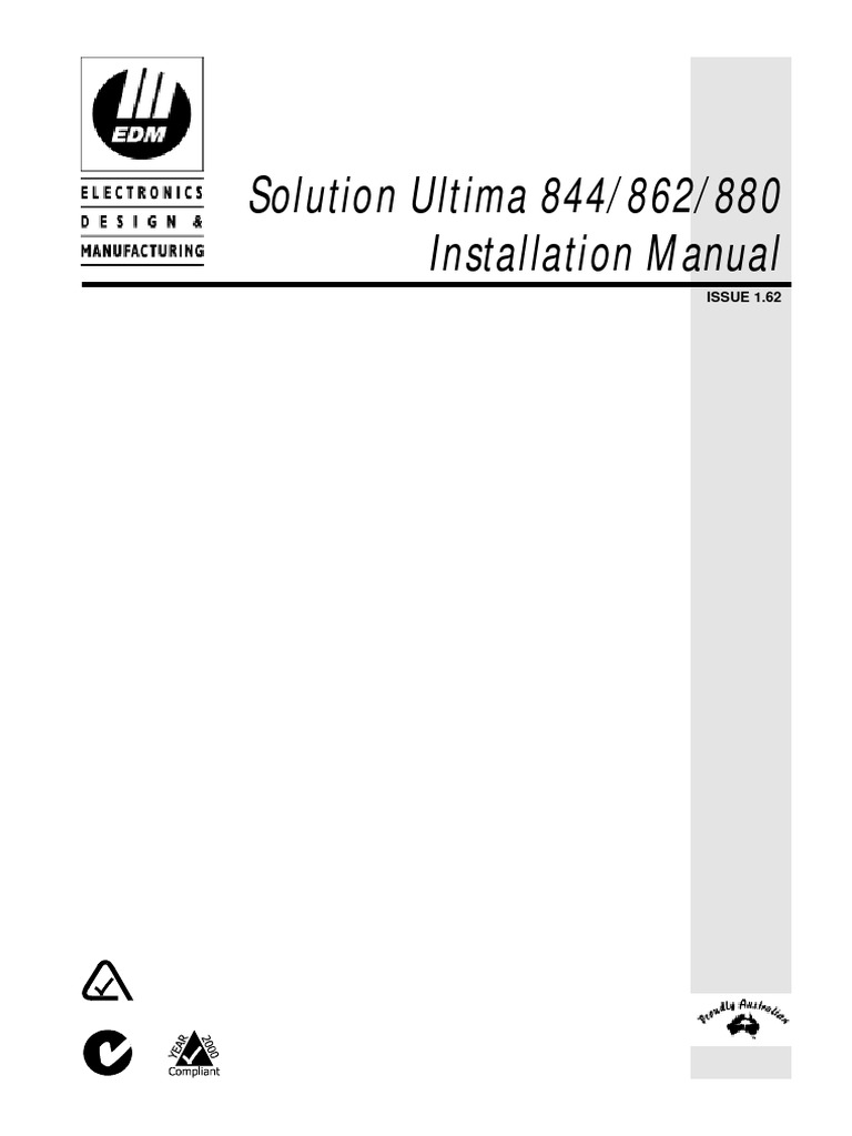 Solution 844, 862 & 880 Ultima Installers Manual | PDF | Telephone ...
