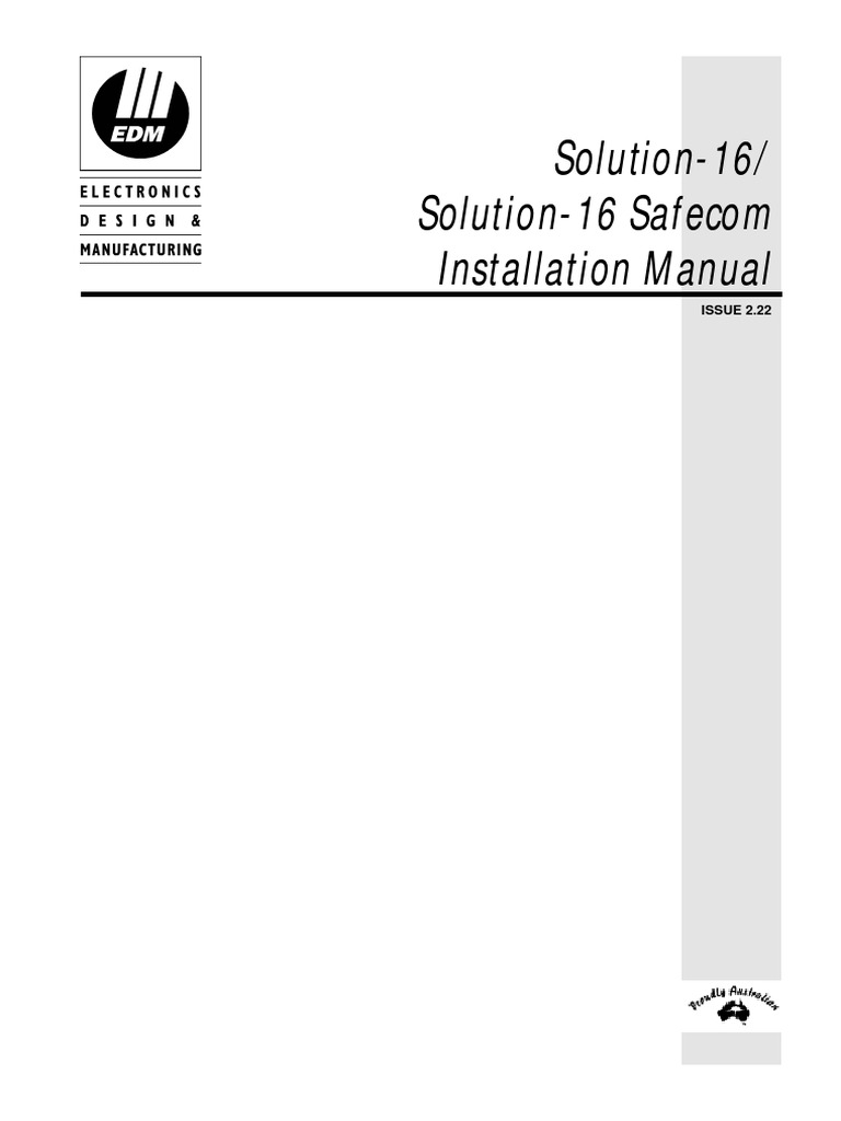 Solution 16 Install Manual | PDF | Telephone Number | Telephone