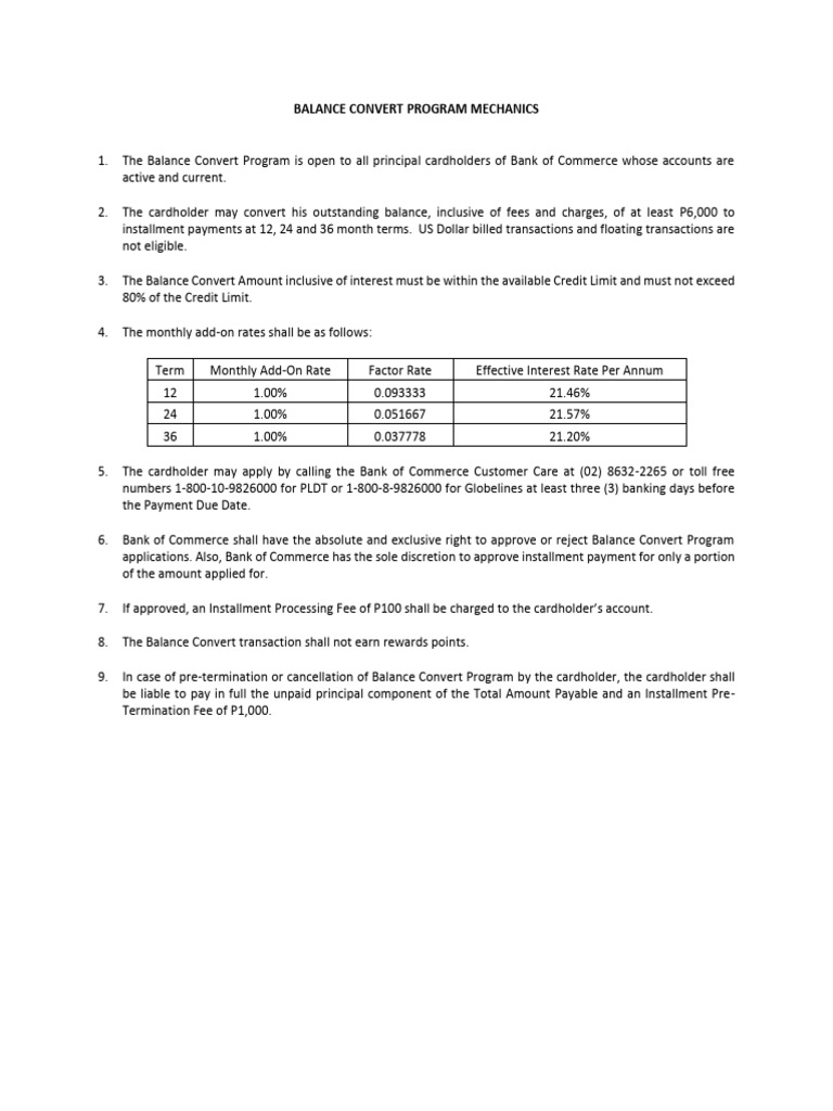 BalanceConvertProgramMechanics PDF