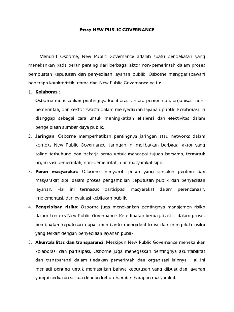 New Public Governance Pdf