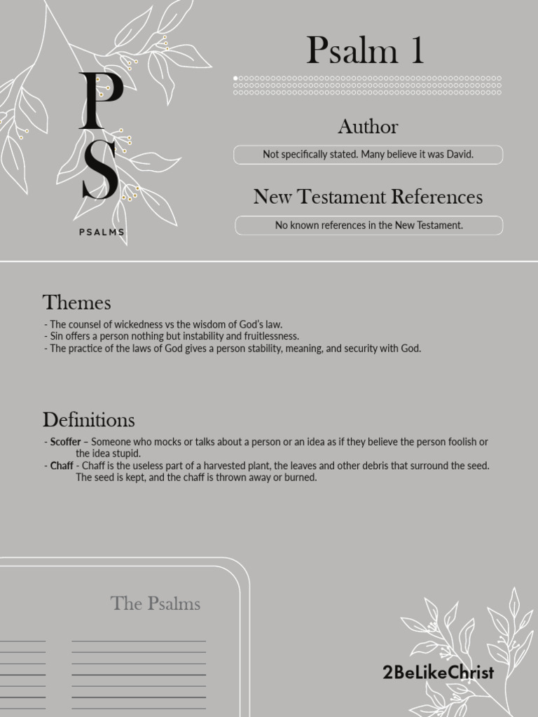 PSALM 1 RECAP intelligence overview