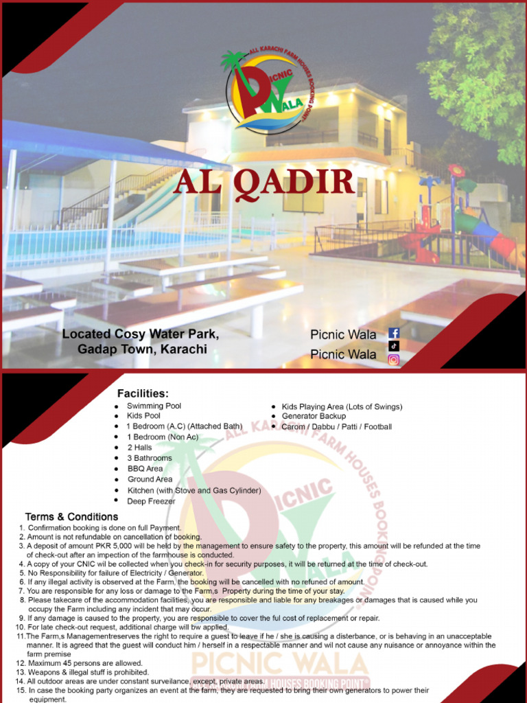 Al Qadir Farmhouse | PDF