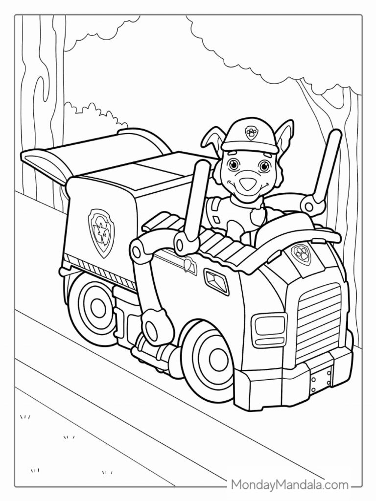Rocky-With-Recycling-Truck-Coloring-Page | PDF