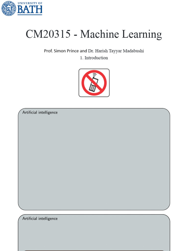 CM20315 01 Intro 01 | PDF | Deep Learning | Statistical Classification
