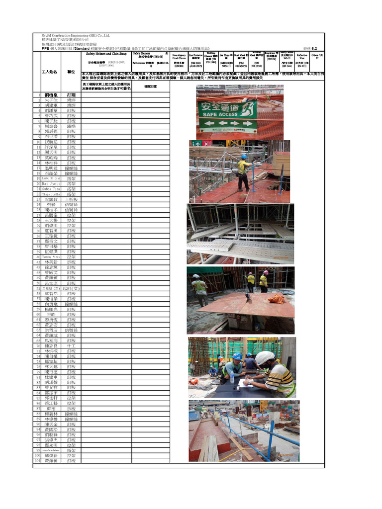 Ppe issue record pdf