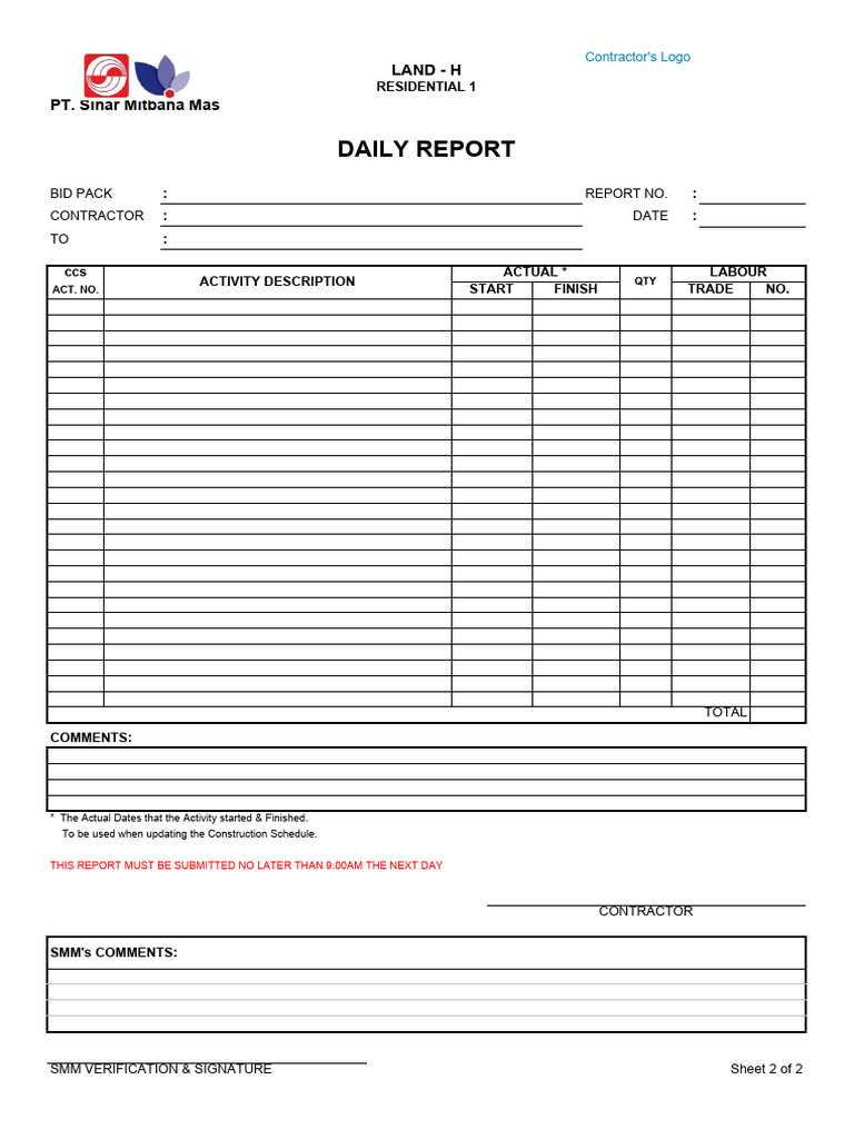 F2 - Daily Report | PDF