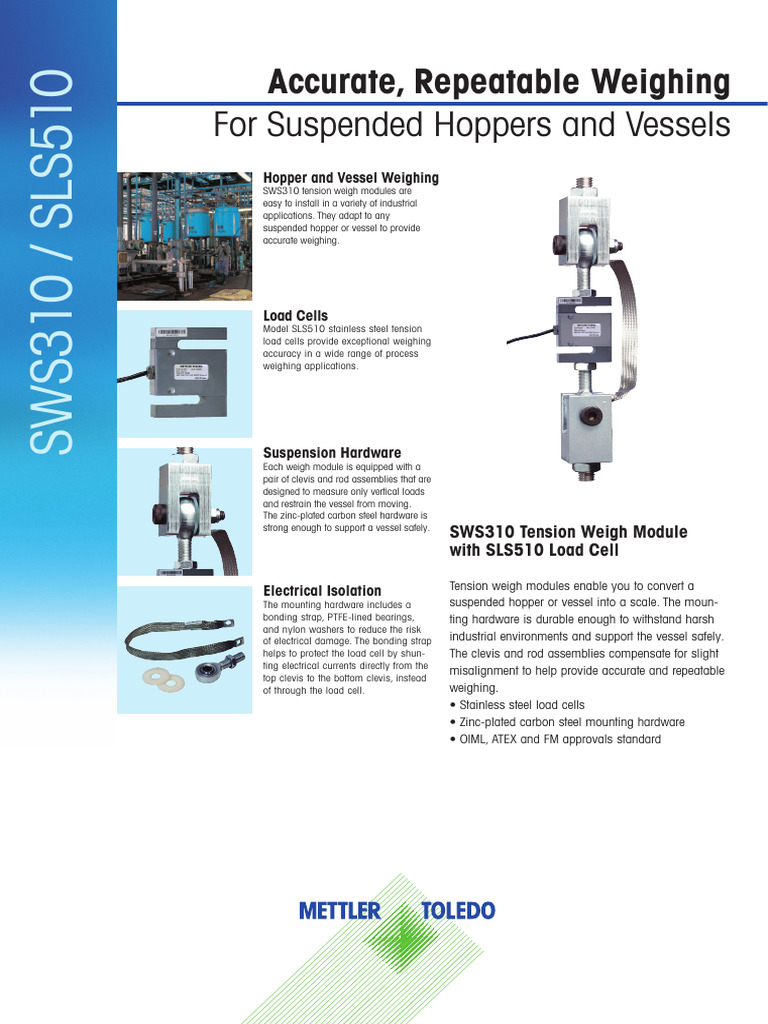 SWS310/SLS510 Weigh Modules Overview | PDF | Steel | Electrical Engineering