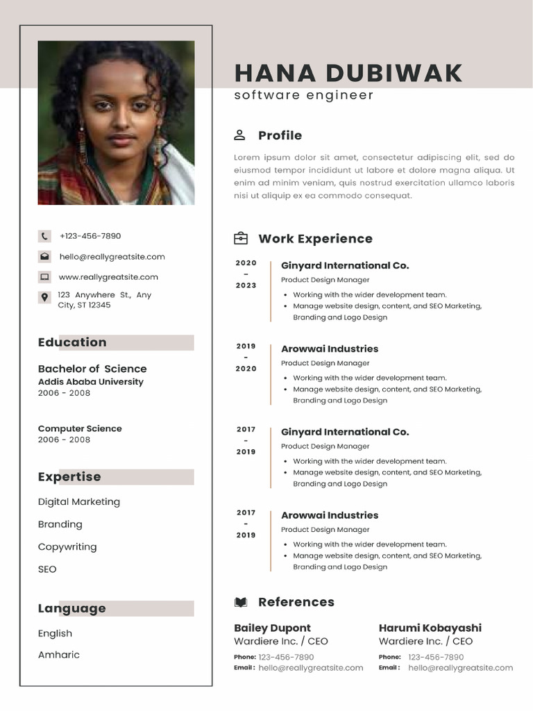 Simple Professional CV Resume | PDF
