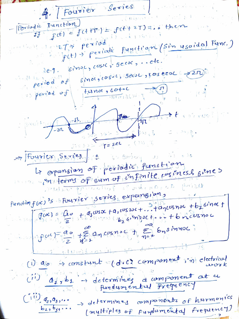 Fourier Series Handwritten Notes | PDF