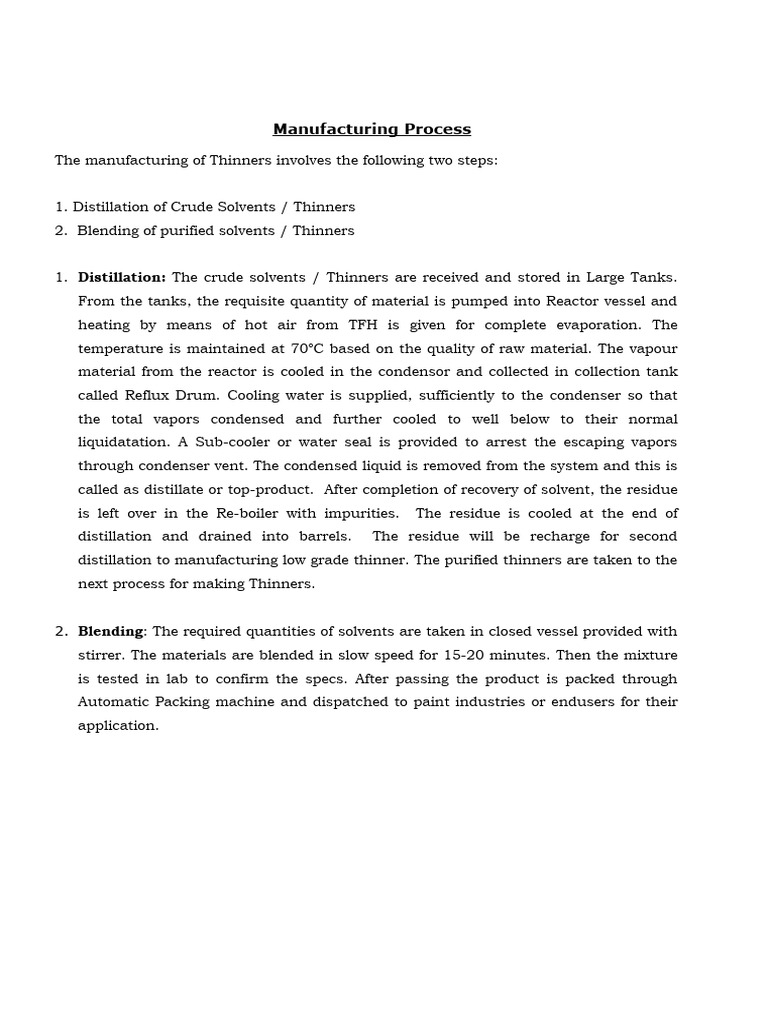 Manufacturing Process | PDF | Technology & Engineering