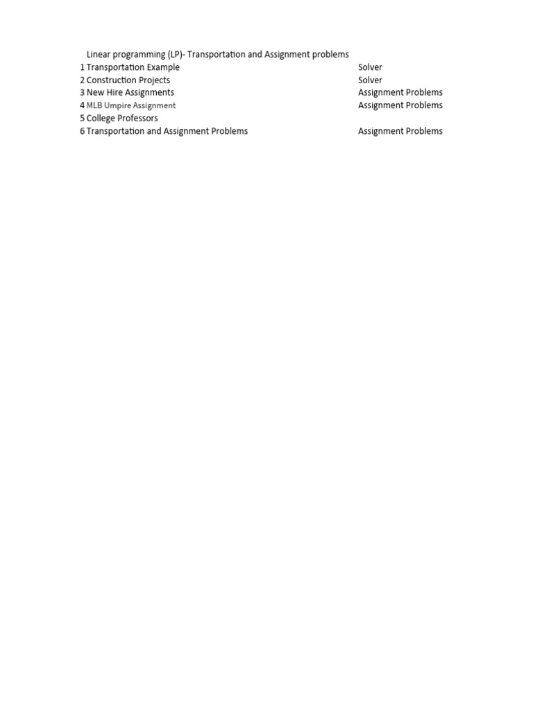 Week 5 | PDF | Linear Programming | Loss Function
