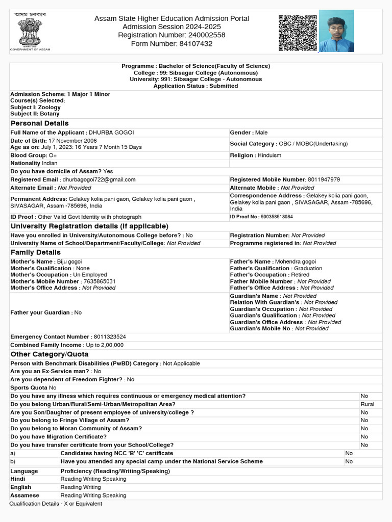 Sibsagar College Pdf