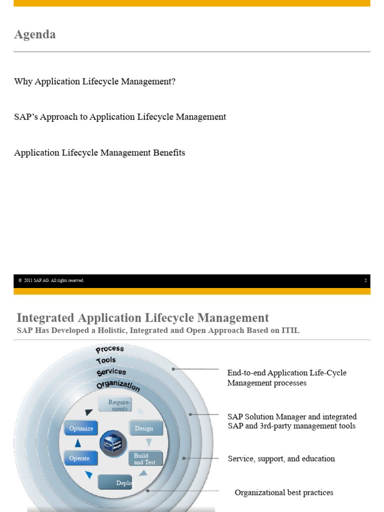 SAP Application Lifecycle Management Guide | PDF | Product Lifecycle ...