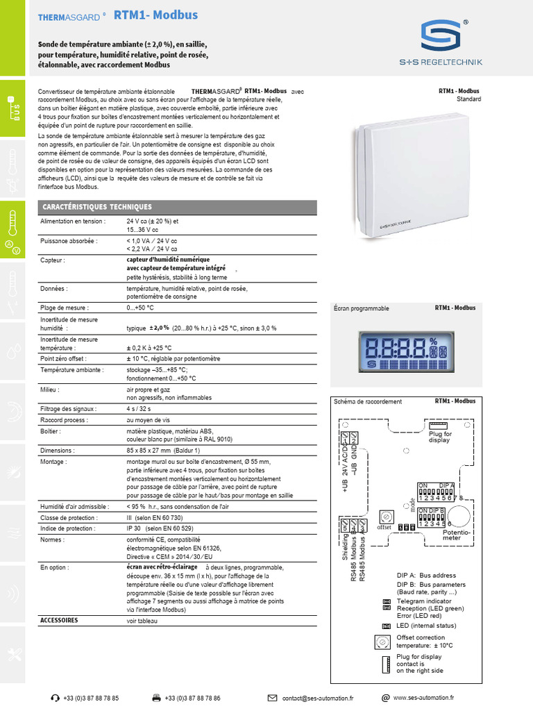 RTM1 Modbus P | PDF