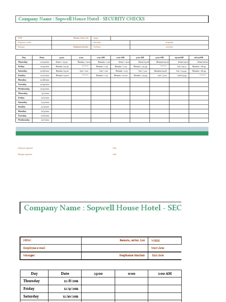 Company Name: Sopwell House Hotel - SECURITY CHECKS | PDF | Home ...