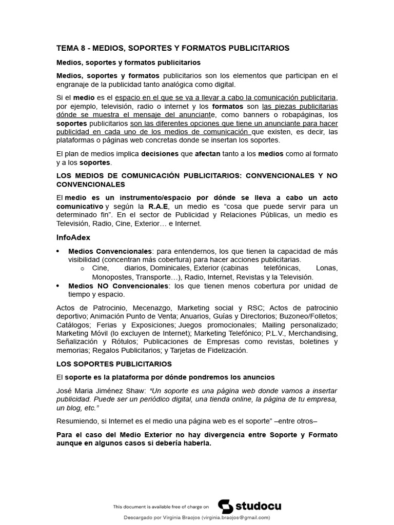 Formatos Publicitarios: Tipos y Ejemplos | PDF | Publicidad | Radiodifusión