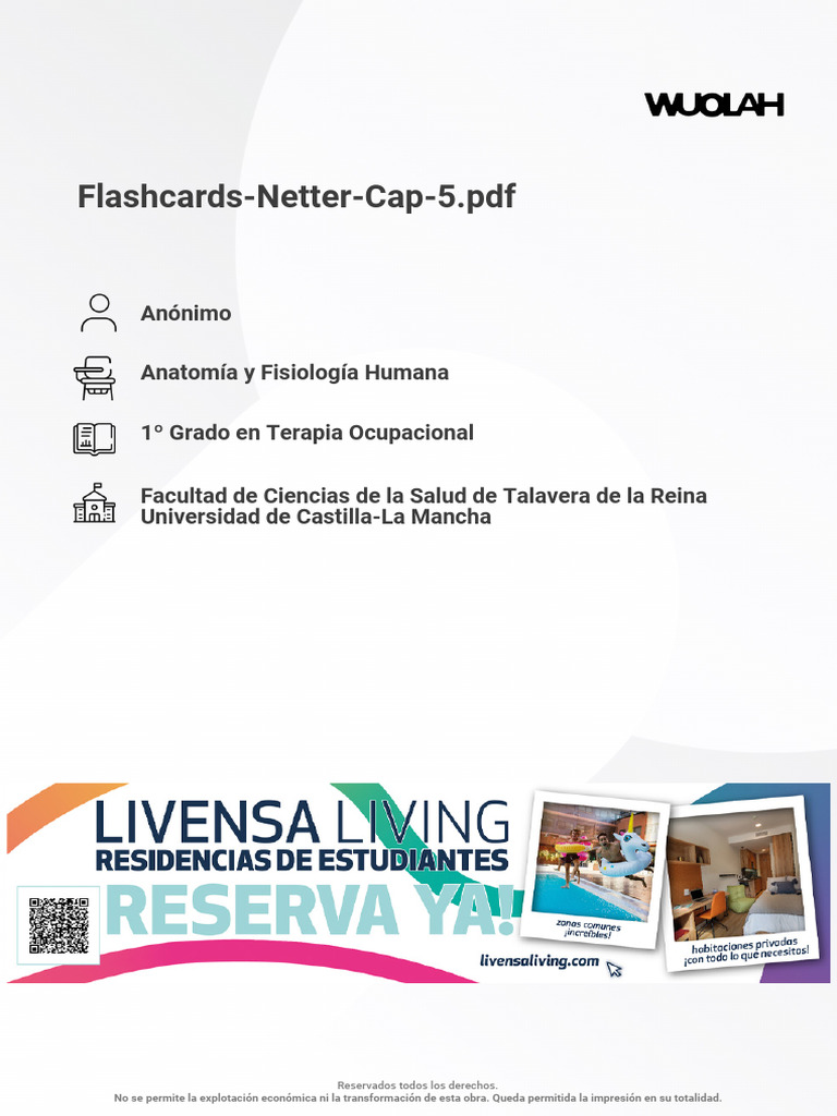 Flashcards de Netter Cap 5 | PDF | Tecnología