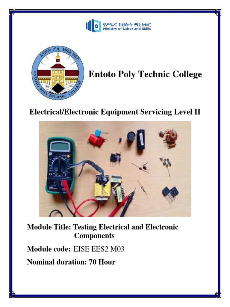 Testing Electrical and Electronic Components | PDF | Resistor ...