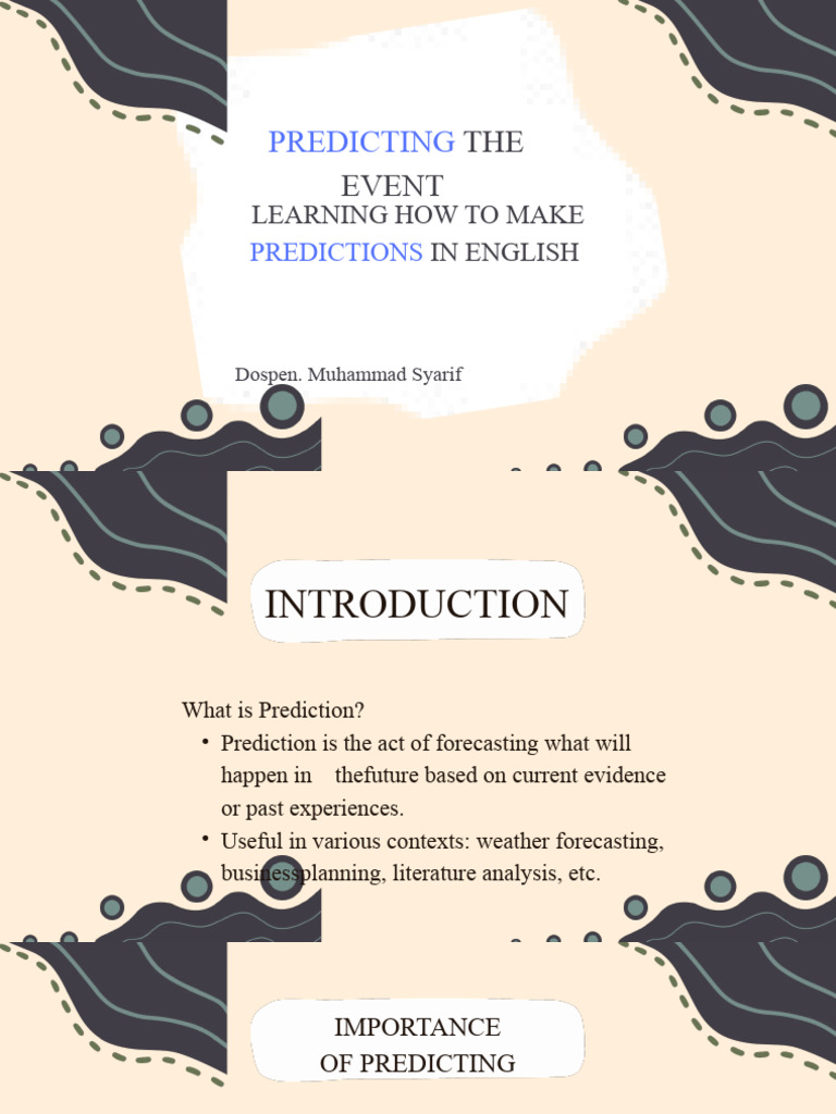 Predicting The Event | PDF | Prediction | Forecasting