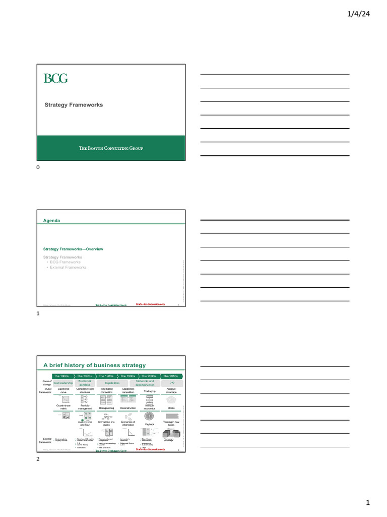 BCG Strategy Frameworks Overview | PDF | Strategic Management ...