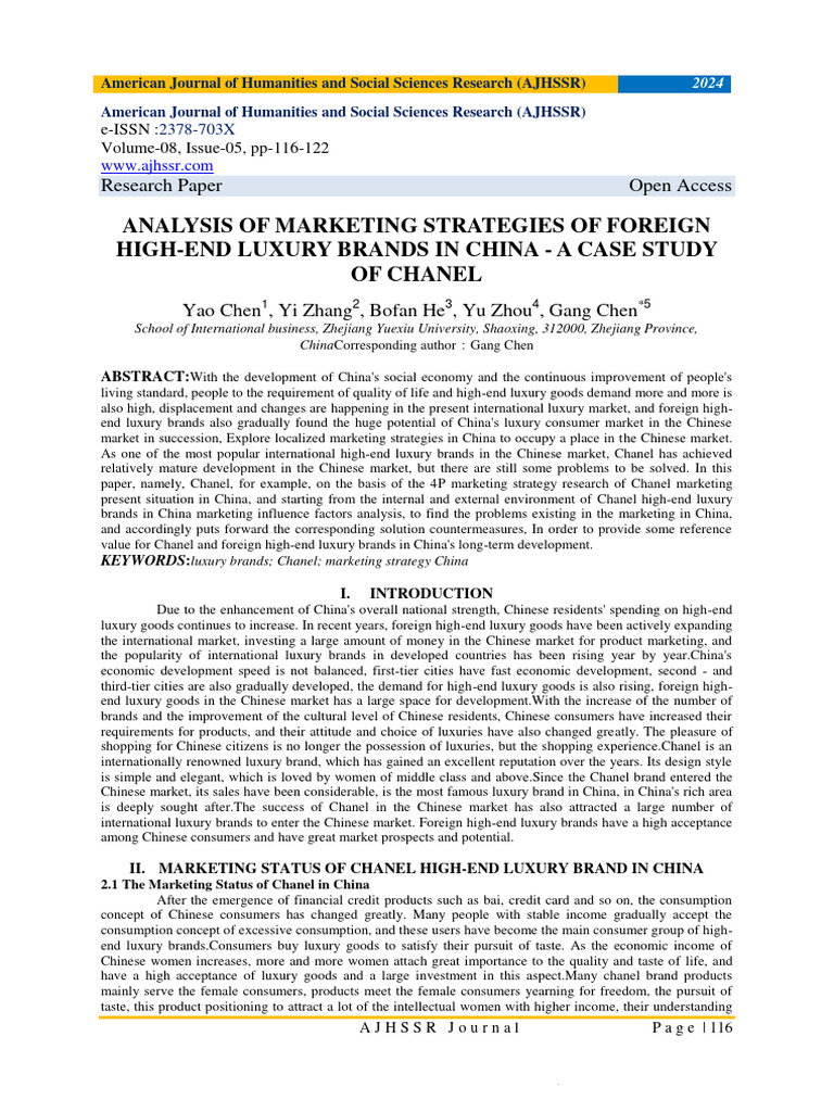 Analysis of Marketing Strategies of Foreign High-End Luxury Brands in ...