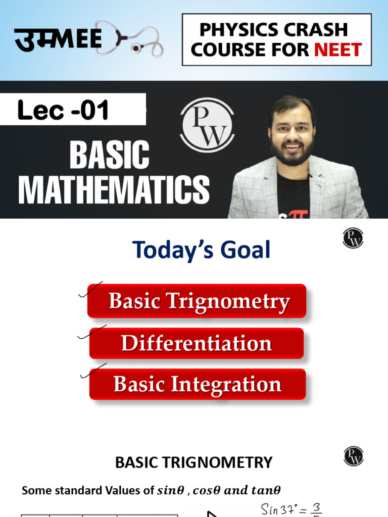 Basic Trigonometry & Calculus | PDF | Trigonometry | Mathematical Analysis