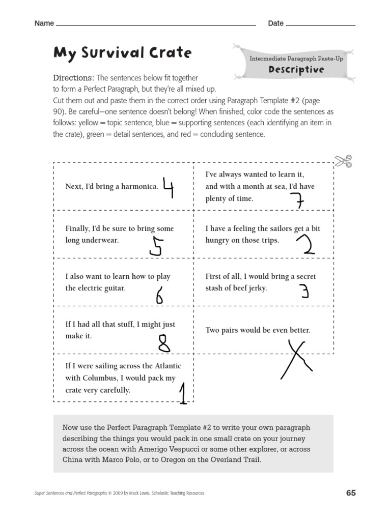 HW Paragraphing Worksheet | PDF